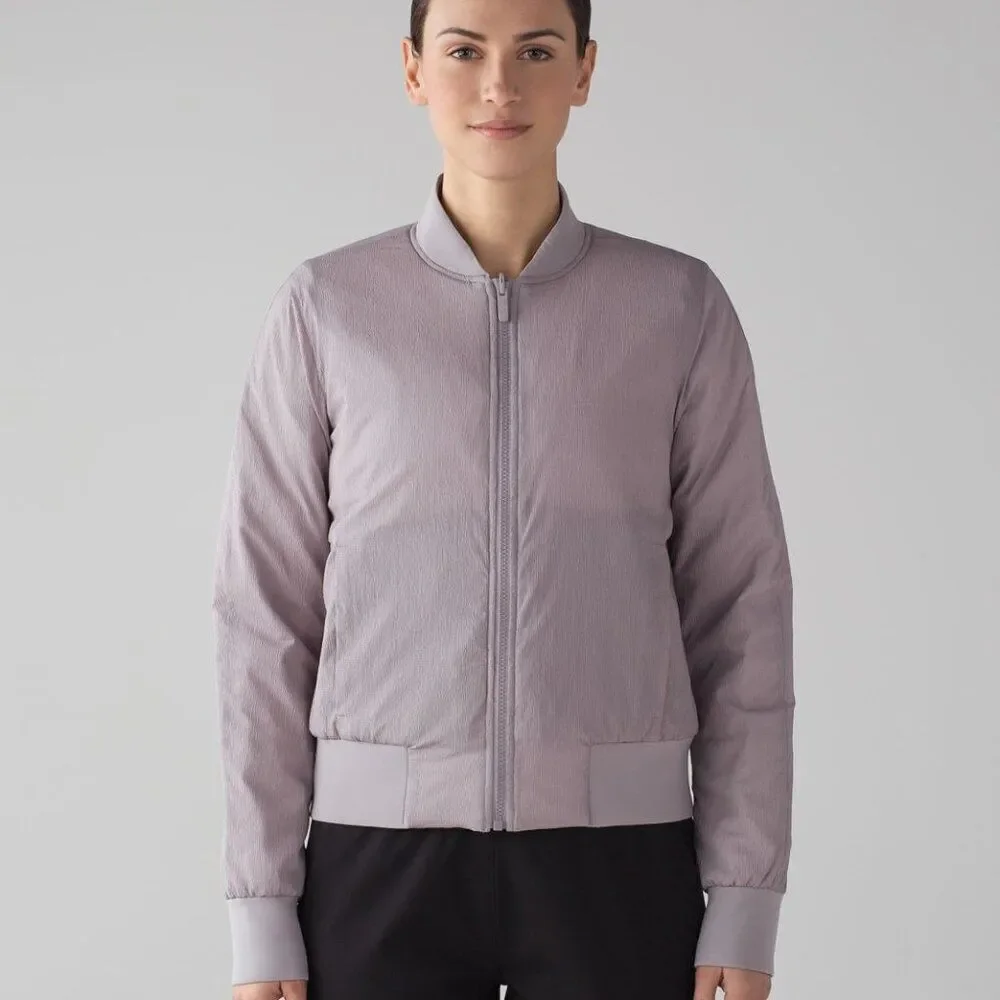 Lululemon Non Stop Reversible Bomber Jacket in Dark Chrome